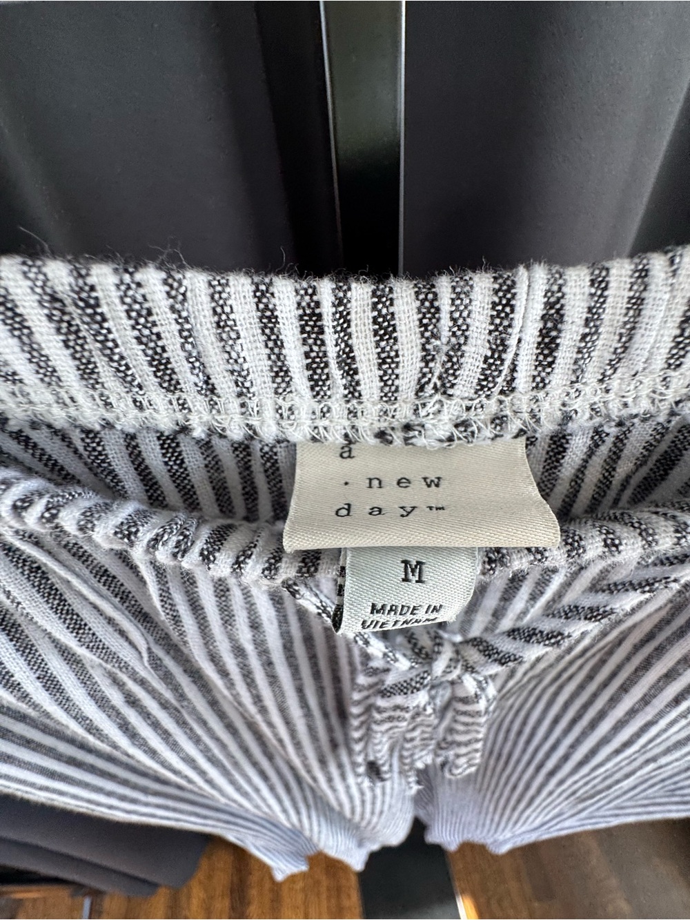 a new day White & Navy Striped Wide-Leg Drawstring Pants - Picture 3 of 4
